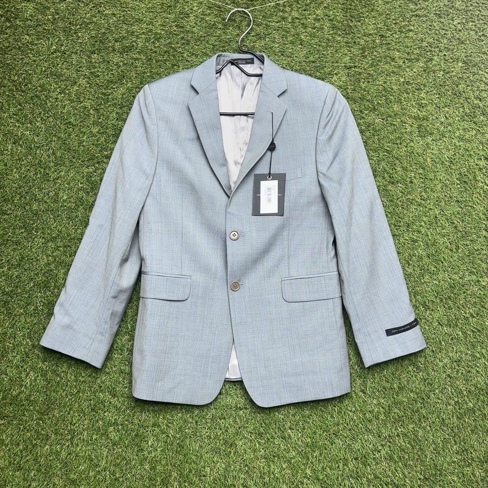 John Varvatos Blazer Boys 14R Youth Blue 100% Wool Two Button Front NWT